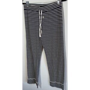 J.Crew Womens Pajama Pants Sz Small Navy Blue Striped Pull On Loungewear Comfort